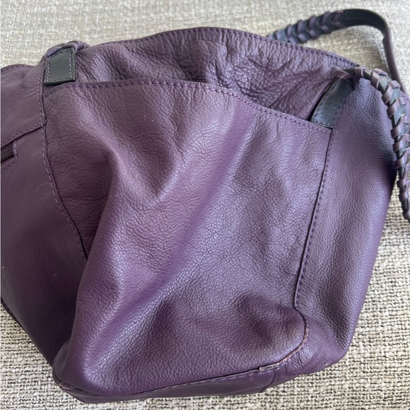 Nino BOSSI Purple and Black Satchel with Braided Handle - Picture 4 of 6